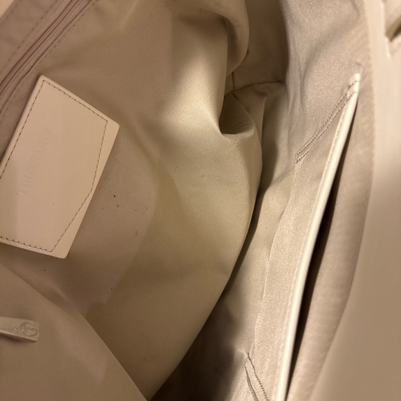 Trussardi Cream Leather Tote Bag - Picture 3 of 5